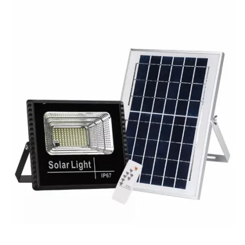AK88 150W 6500K IP67 соларна прожекторна светлина, водоустойчив с сензор за движение + дистанционно управление