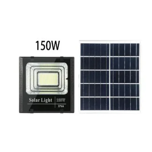 AK88 150W 6500K IP67 соларна прожекторна светлина, водоустойчив с сензор за движение + дистанционно управление