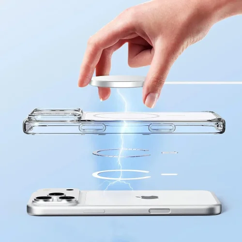 Anti-Slip TPU MagSafe Кейс TP-69 за iPhone 16 Pro – Бял