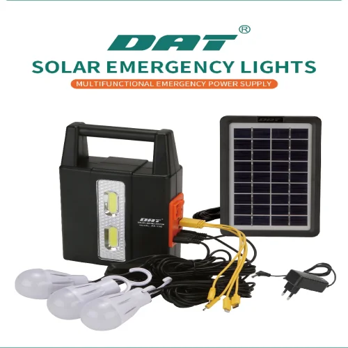 AT-138 DAT Solar light home lighting system комплект от 1 фенер + 3 лампи 9V 3w панел 4500MaH