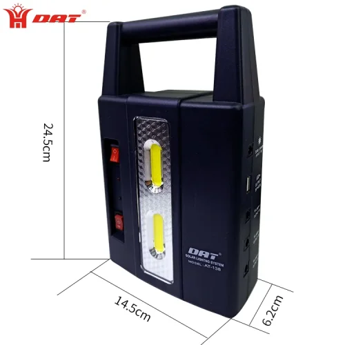 AT-138 DAT Solar light home lighting system комплект от 1 фенер + 3 лампи 9V 3w панел 4500MaH