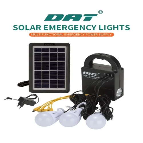 AT-888 DAT Solar light home lighting system комплект + Power bank от 1 фенер + 3 лампи 9V 3.5 панел