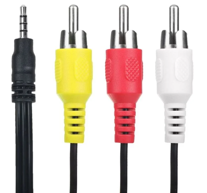 Аудио кабел чинчове, 3RCA, 1 Жак 3.5мм – 1.5m