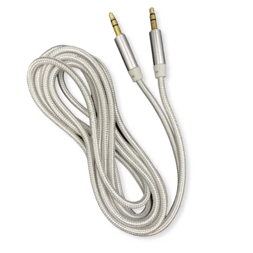 AUX-2 кабел за музика с 2 пина – Сив 2M
