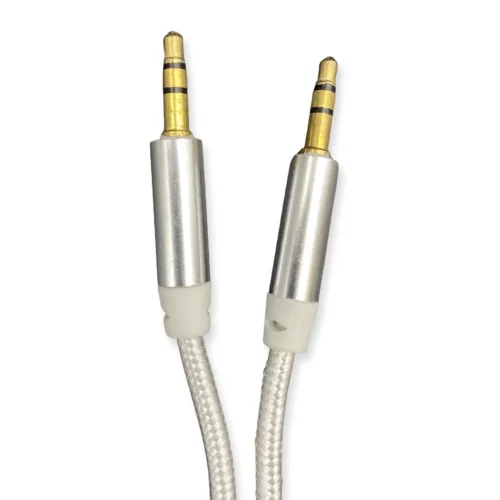 AUX-2 кабел за музика с 2 пина – Сив 2M