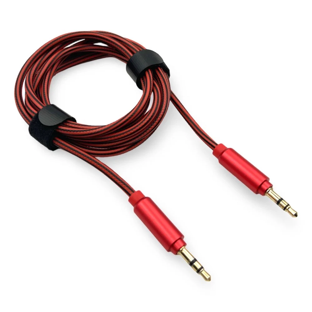 AUX-3 кабел за музика 1.5M – Червен