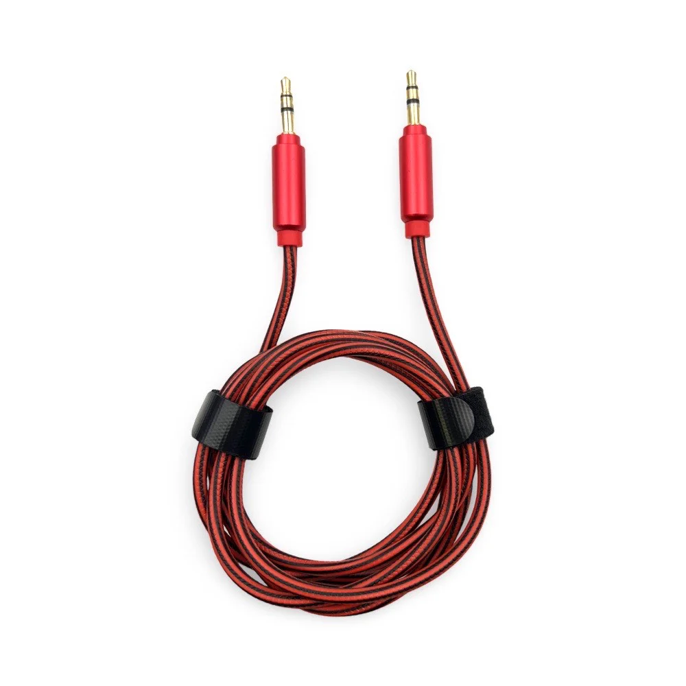 AUX-3 кабел за музика 1.5M – Червен