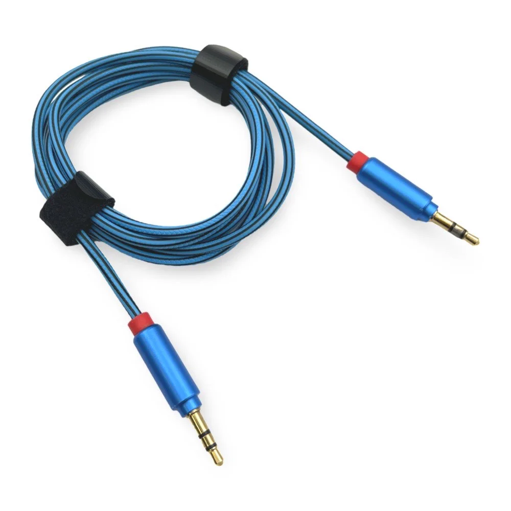 AUX-3 кабел за музика 1.5M – Син