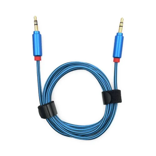 AUX-3 кабел за музика 1.5M – Син