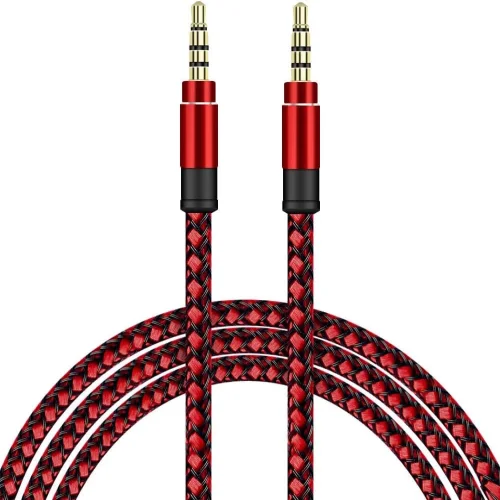 AUX-6 кабел за музика – Червен