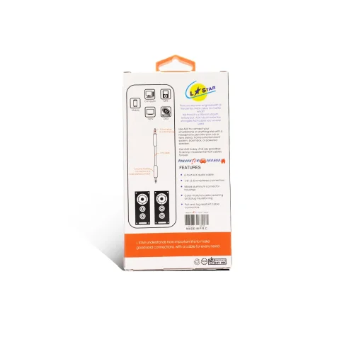 AUX кабел за музика L✮STAR AUX-100 2 PIN 1.8M