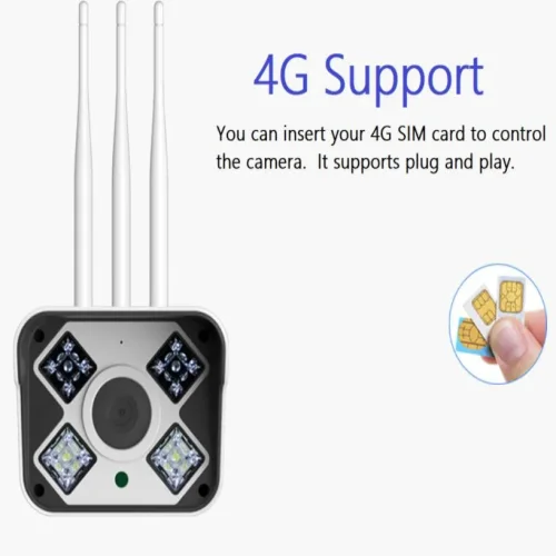 B5 – 4G 2МP камера Външна водоустойчива камера за видеонаблюдение със 3 антени SIM карта 4G / WIFI