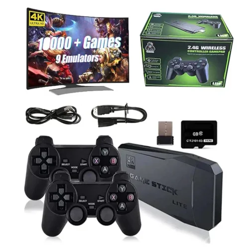 Безжичен контролер M8 Gamepad Retro Game Stick – 2.4G. Вградена в 10000 + игри 4K HDMI изход, 32GB