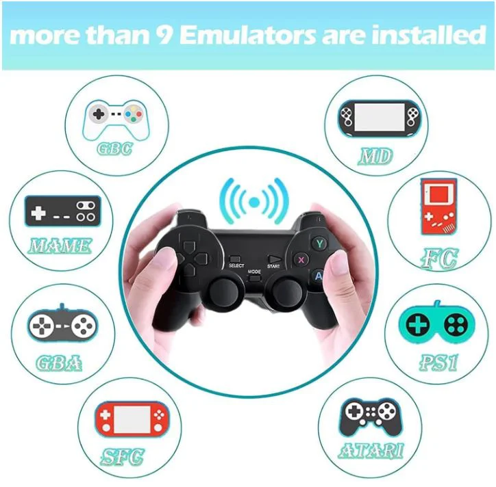 Безжичен контролер M8 Gamepad Retro Game Stick – 2.4G. Вградена в 10000 + игри 4K HDMI изход, 32GB