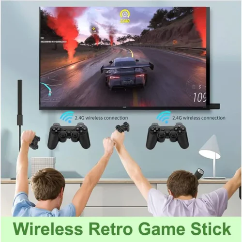 Безжичен контролер M8 Gamepad Retro Game Stick – 2.4G. Вградена в 10000 + игри 4K HDMI изход, 32GB
