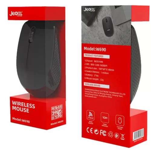 Безжична мишка JEDEL W690 – Черен