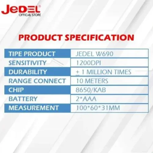 Безжична мишка JEDEL W690 – Розов