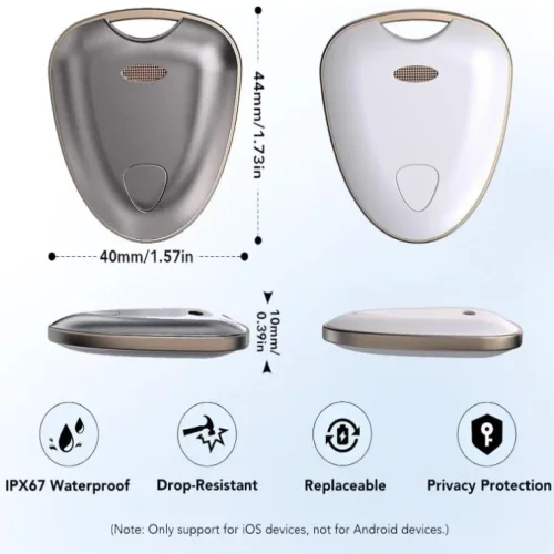 Бял Key Finder FM-W1 Проследяване на багаж, Проследяване като Airtag Работи с Find My (само за iOS), MFi Certified