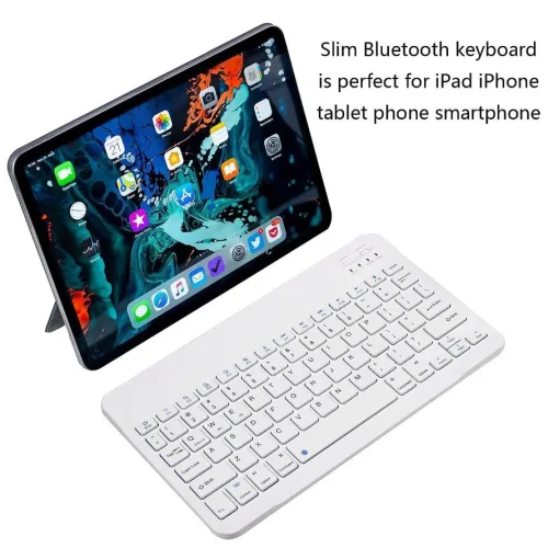 Bluetooth безжична клавиатура YL-02 – Бял