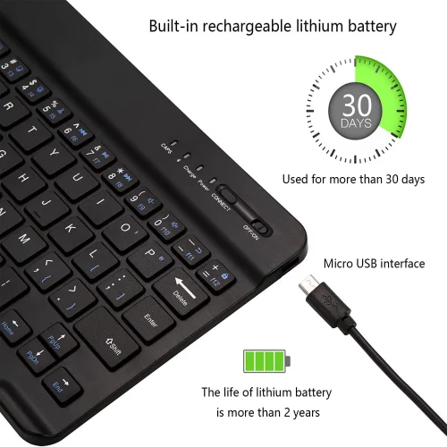 Bluetooth безжична клавиатура YL-02 – Бял