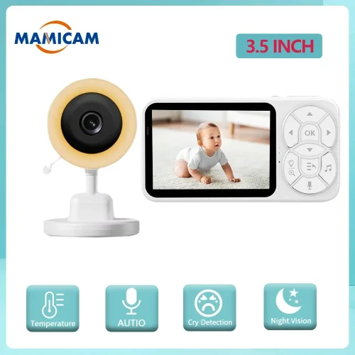 C4L RGB Бебефон с камера 3.5″/2.8″ LCD, 2.4G безжичен, нощно виждане, двупосочно аудио и температурен сензор