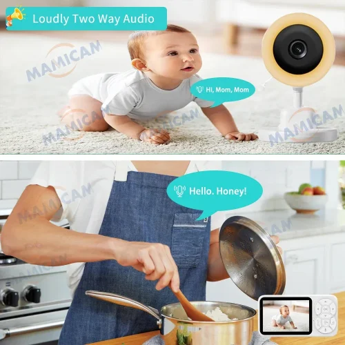 C4L RGB Бебефон с камера 3.5″/2.8″ LCD, 2.4G безжичен, нощно виждане, двупосочно аудио и температурен сензор
