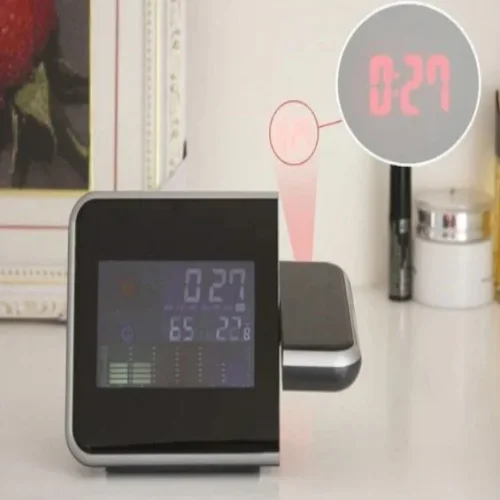 Часовник с календар, аларма и LED проекти DS-8190 – Бял , аларма, LCD, цветен екран PRO