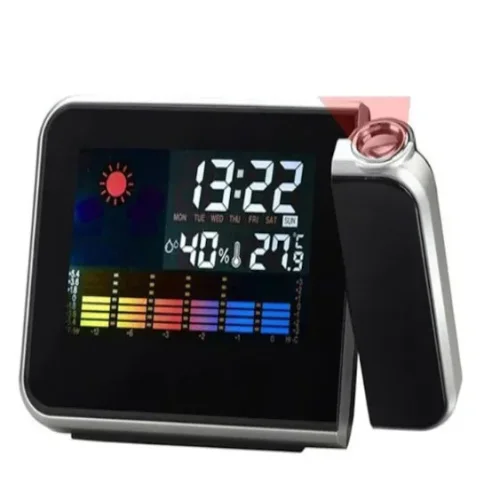 Часовник с календар, аларма и LED проекти DS-8190 – Бял , аларма, LCD, цветен екран PRO