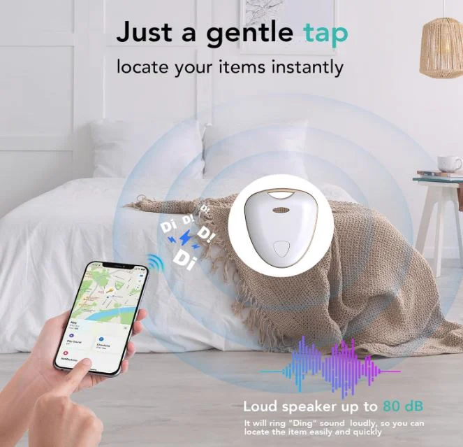 Черен Key Finder FM-W1 Проследяване на багаж, Проследяване като Airtag Работи с Find My (само за iOS), MFi Certified