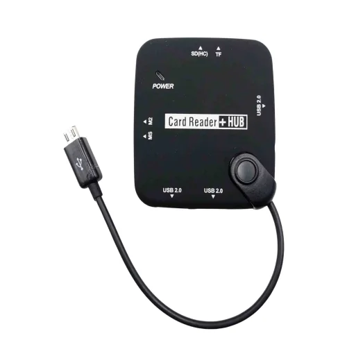 Четец + HUB Разклонител от Микро USB на USB и микро SD- SG-008