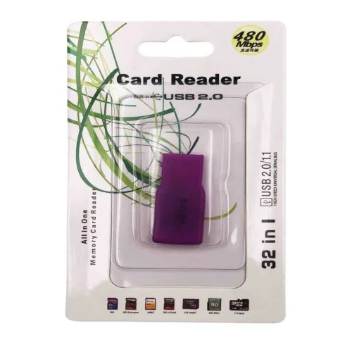 Четец за карти USB към SD Micro SD 2.0 – лилавия T13 T62