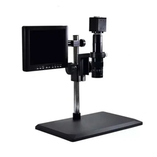 Цифров микроскоп YAXUN AK-23 с 8″ LCD монитор, 2-мегапикселова CMOS камера, VGA изход, 10X–90X непрекъснато увеличение