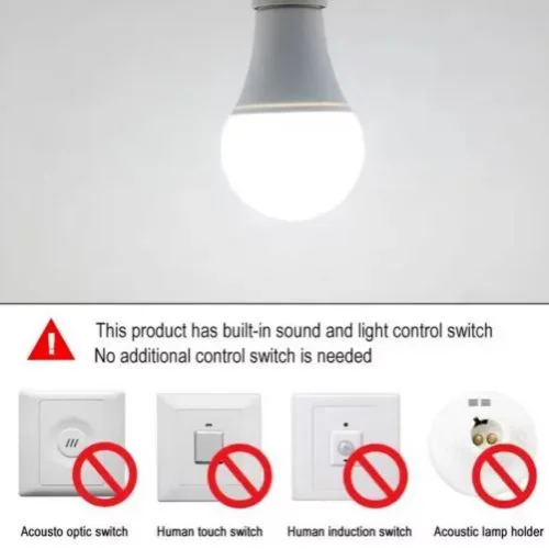 Citysun CMZM-15W E27 PIR LED Интелигентна крушка със сензор за движение ВКЛ./ИЗКЛ. AC 165-256V 50/60Hz