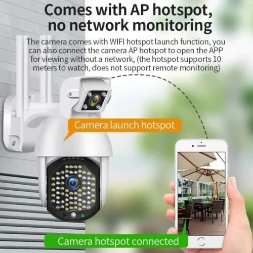 CP11-50-2H ( APP:iCam365 ) Въртяща водоустойчива WiFi камера с 2 обектива