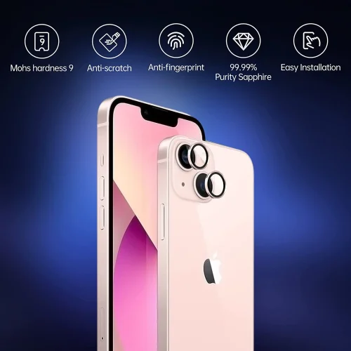 Цветен протектор за Камера ( iPhone 15 Plus) 15 – Розов