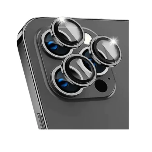 Цветен протектор за Камера iPhone 15 Pro / 15 Pro Max – Натурал- Титаниум Сив