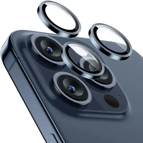 Цветен протектор за Камера iPhone 15 Pro / 15 Pro Max – Син (L. BLUE)