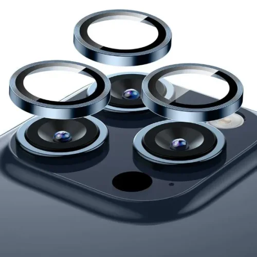 Цветен протектор за Камера iPhone 15 Pro / 15 Pro Max – Син (L. BLUE)