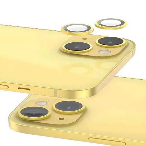 Цветен протектор за Камера iPhone 15 – Жълт