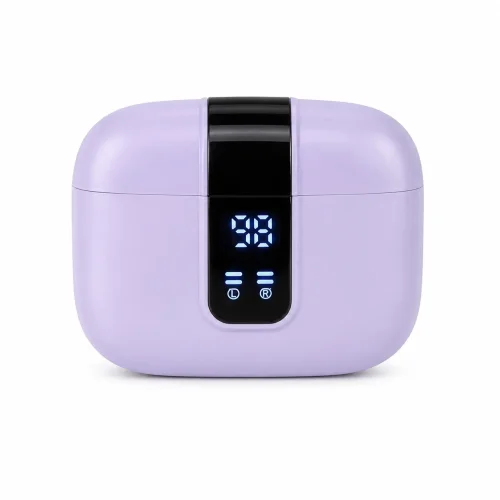 CYXG Q57 Безжични Bluetooth слушалки с LED дисплей и заряден кейс – Лилав
