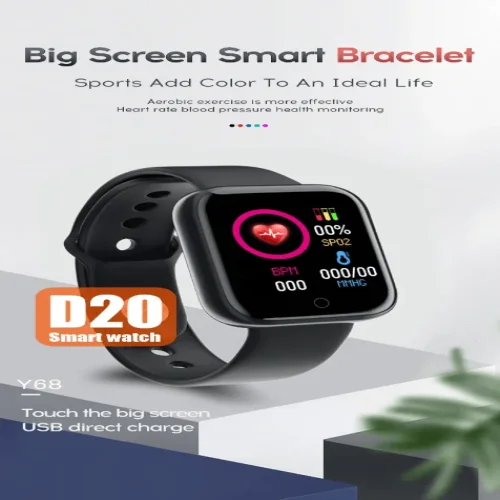 D20/Y68 Смарт спортна гривна Smart bracelet – Черен