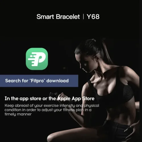 D20/Y68 Смарт спортна гривна Smart bracelet – Черен