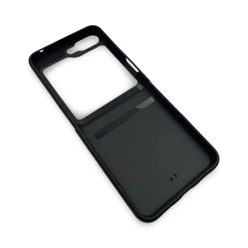 D75 Калъф с камъни за Samsung Z Flip 5 от 2 части – Златист