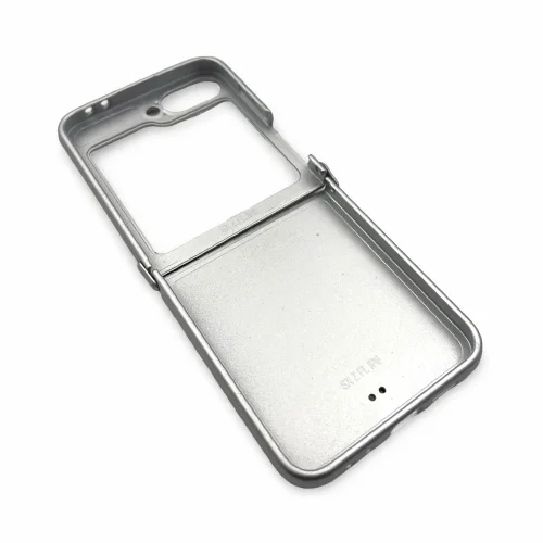 D75 Калъф с камъни за Samsung Z Flip 6 от 2 части – Светло Сив
