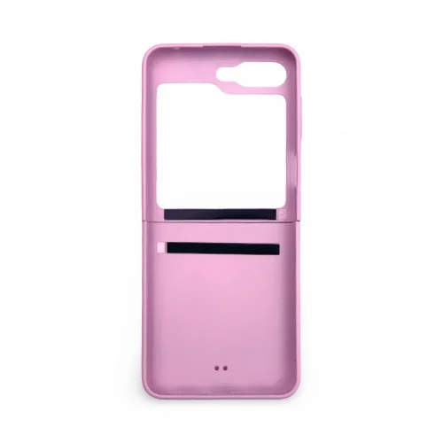 D80 Калъф с камъни за Samsung Z Flip 5 от 2 части – Розов