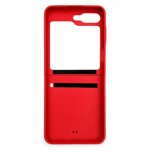 D80 Калъф с камъни за Samsung Z Flip 6 от 2 части – Червен