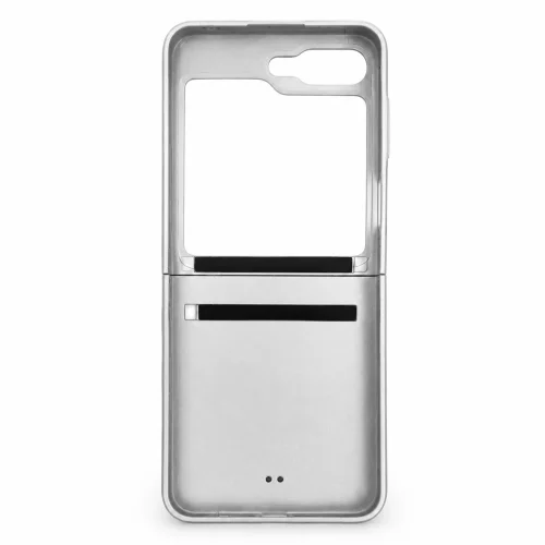 D80 Калъф с камъни за Samsung Z Flip 7 от 2 части -Сив