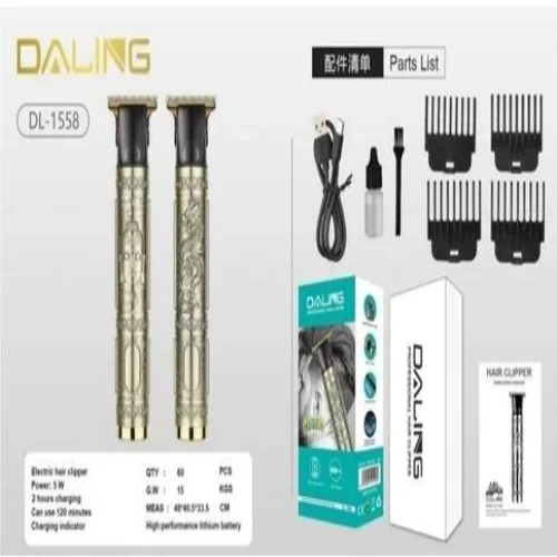 DALING DL-1558 Безжичен акумулаторен тример за подстригване на коса професионална машинка