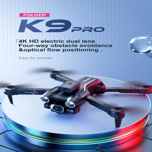 Дрон K9 Aerial Drone 4K HD GPS с 3 лещи сгъваем с калъф за носене и 2 батерии