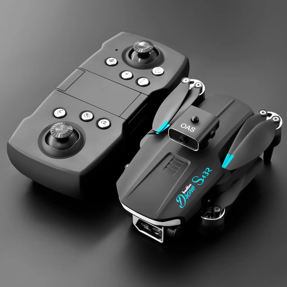 Дрон S132 Aerial Drone 4K HD GPS с 3 лещи сгъваем с калъф за носене и 1 батерия